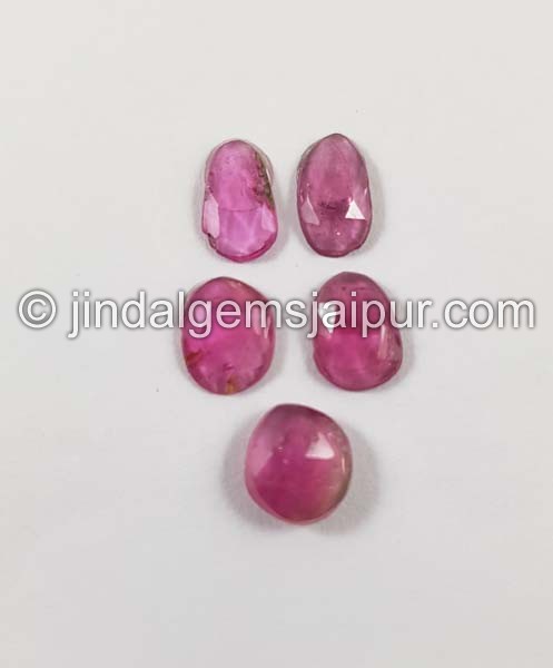 Rubellite Rose Cut Slices